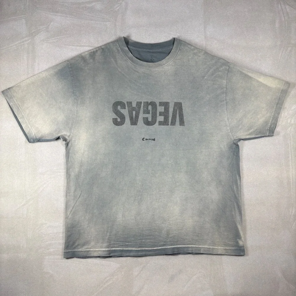 Travis Scott Cactus Jack Vegas Washed Grey T-Shirt XL 2024 Laflame Enterprises